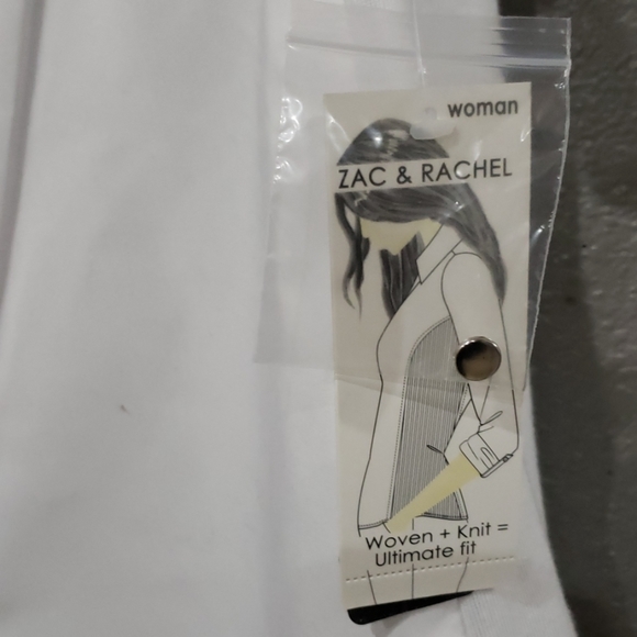 Zac & Rachel Womens stretch shirt White size 2X New - Picture 4 of 4